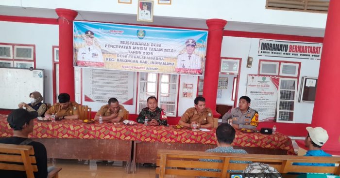 Babinsa Koramil 1601 Indramayu Menghadiri Musyawarah Persiapan Musim Tanam 1 Rendeng